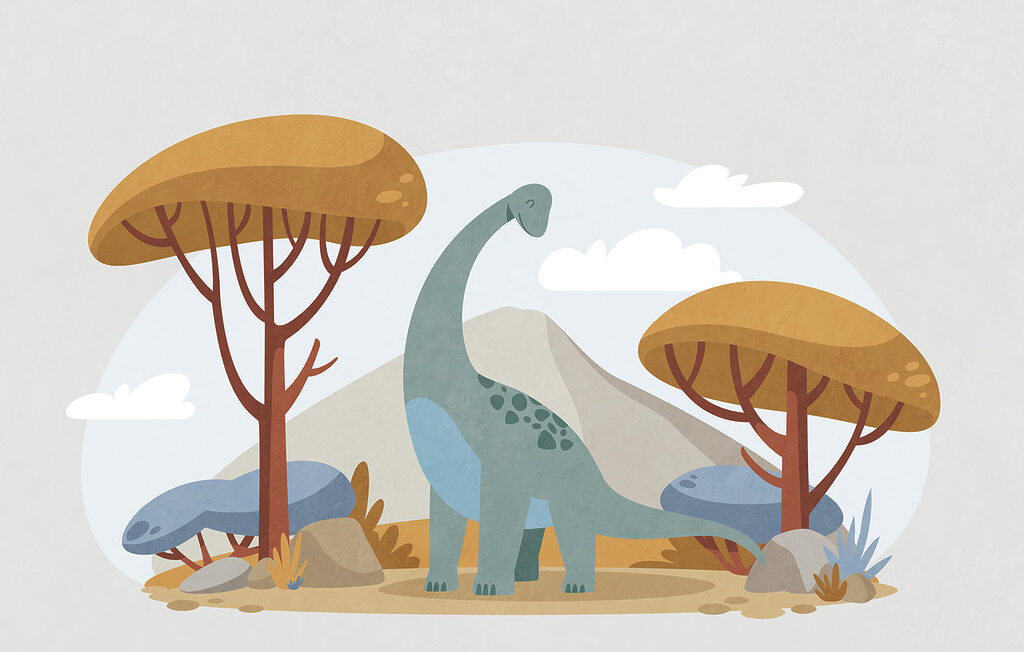 Cartoon of a dinosaur Cartoon of a dinosaur