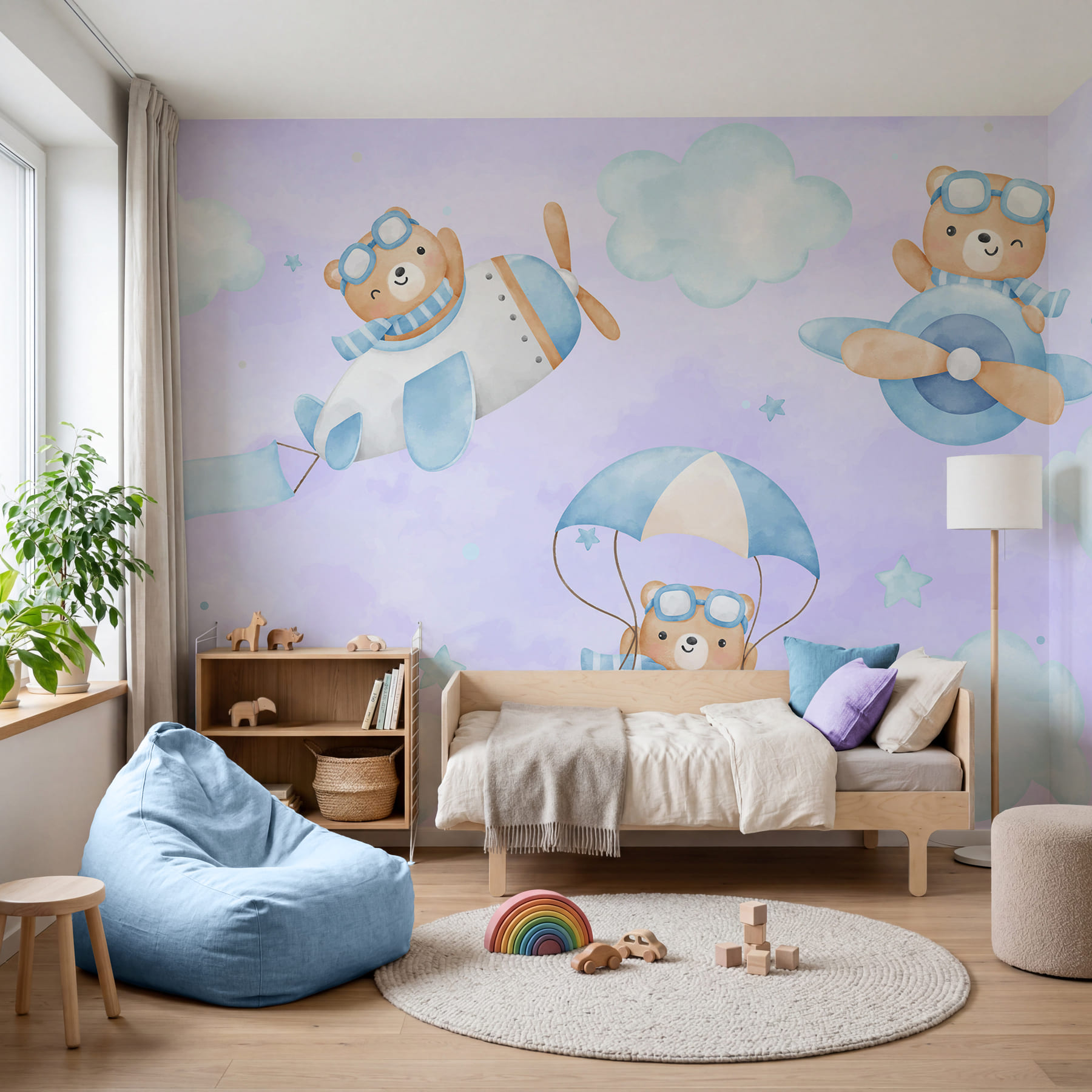 Eine Gruppe von Teddybären am Himmel Eine Gruppe von Teddybären am Himmel