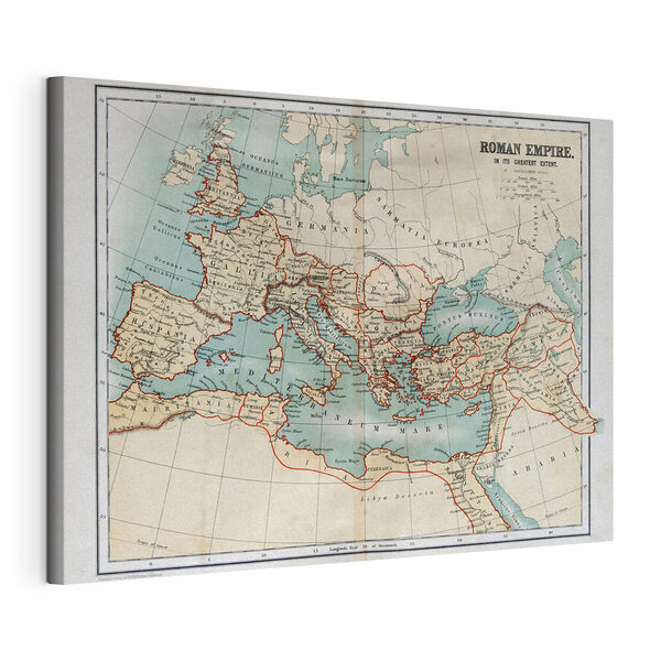 Wandbilder Eine Europakarte mit roten Linien