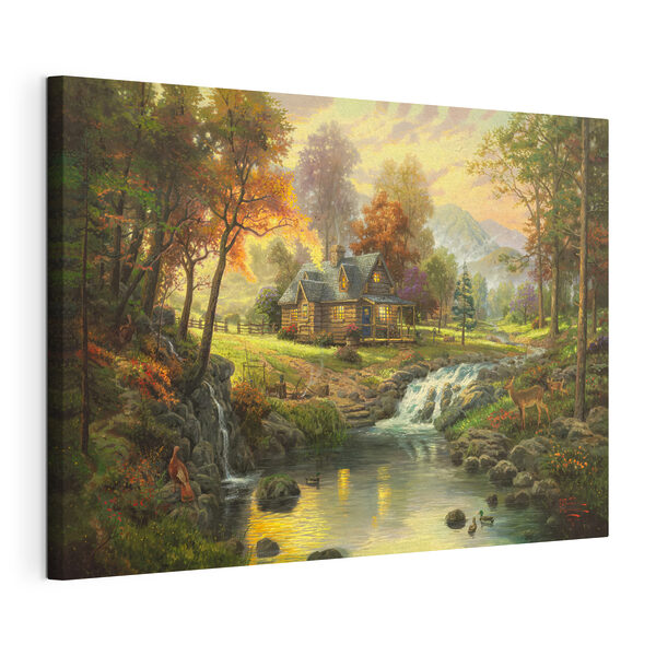 Ein Haus an einem Fluss Wandbilder Ein Haus an einem Fluss