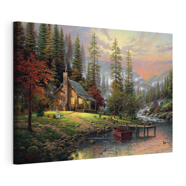 Ein Haus an einem Fluss Wandbilder Ein Haus an einem Fluss