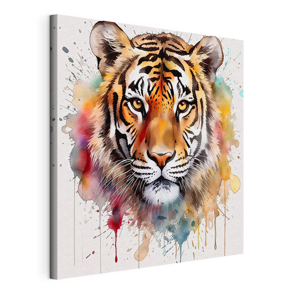 Tiger with colorful splashes Tiger with colorful splashes