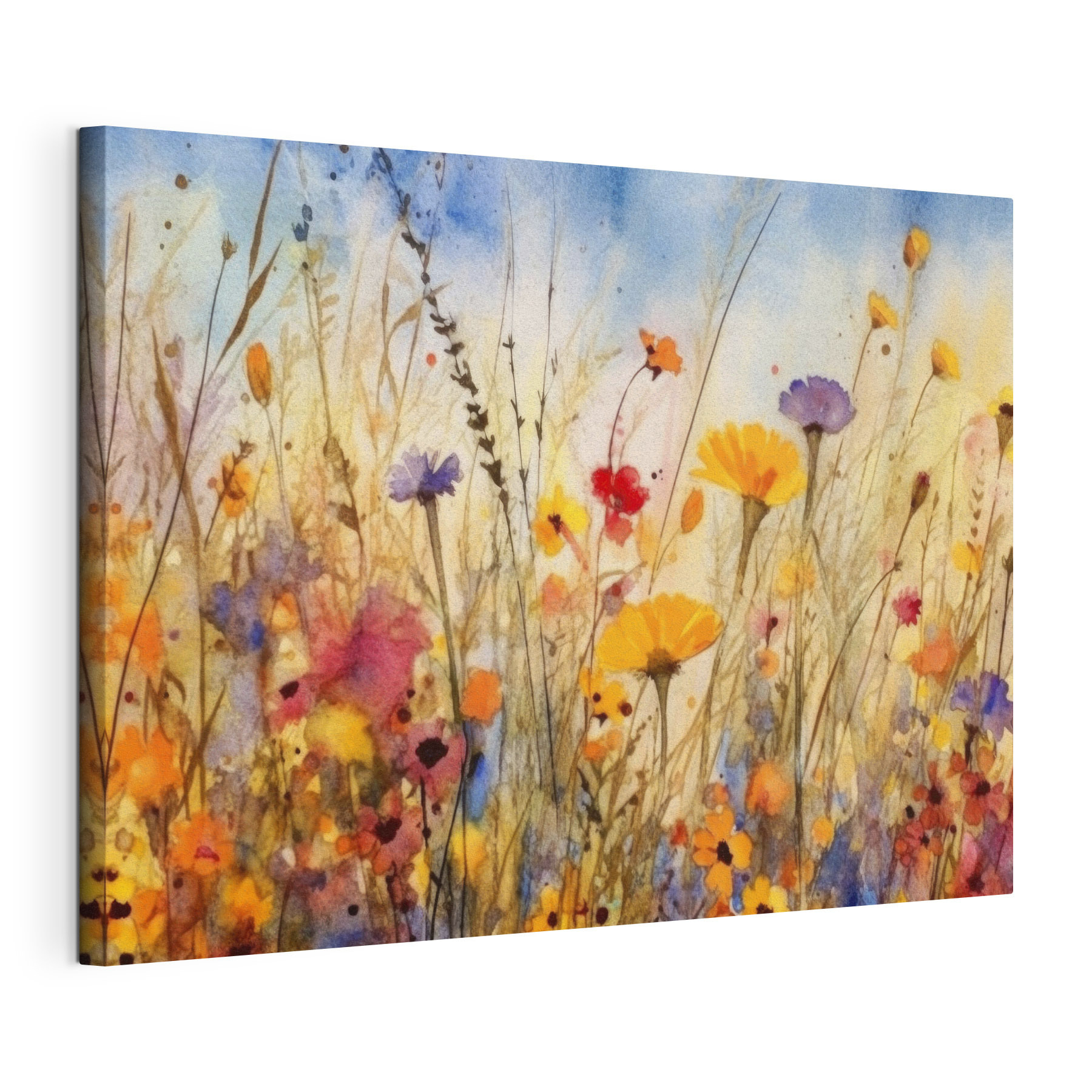 A watercolor painting of flowers