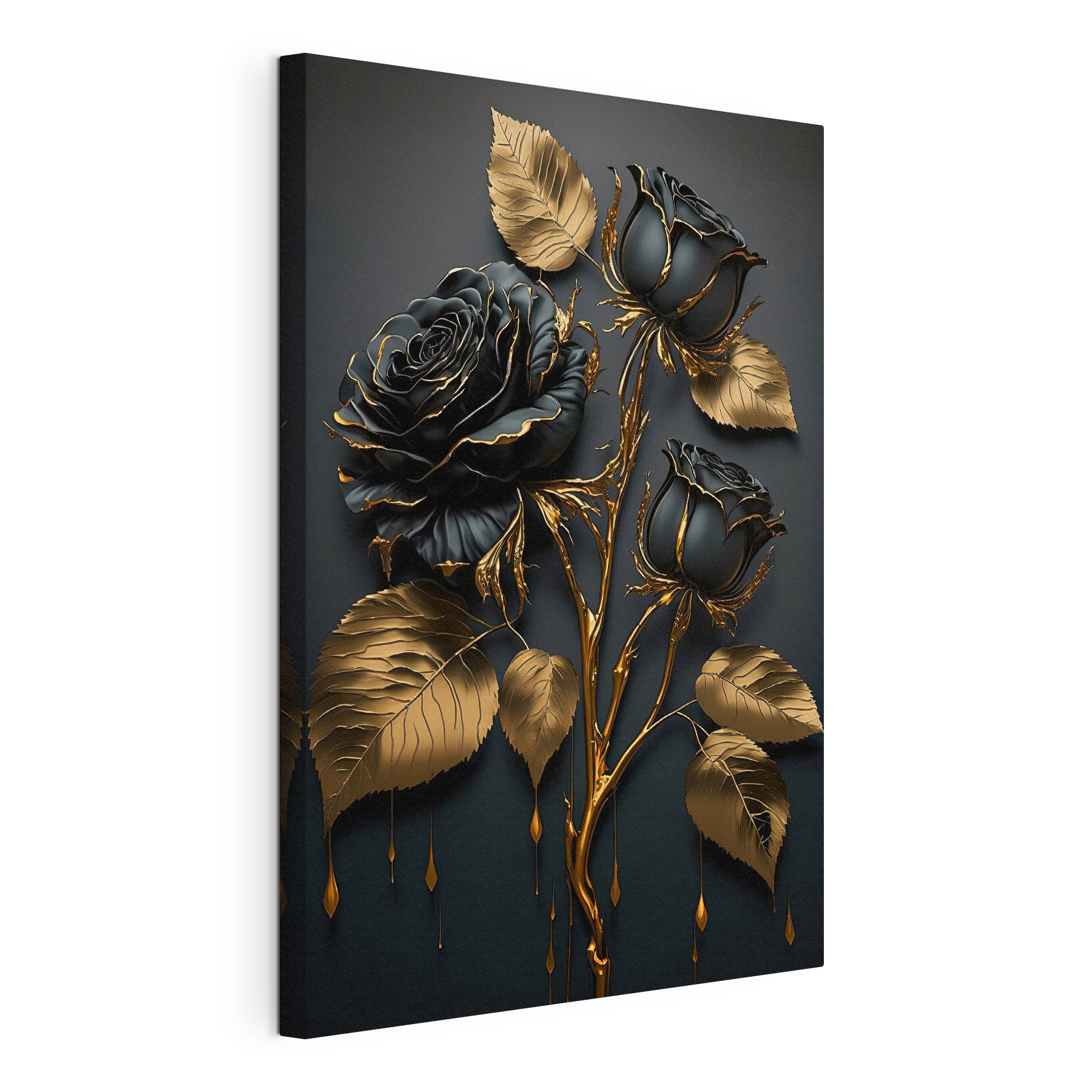 Elegant Midnight Roses in Bloom Elegant Midnight Roses in Bloom