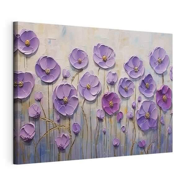 Gemälde von lila Blumen Wandbilder Gemälde von lila Blumen