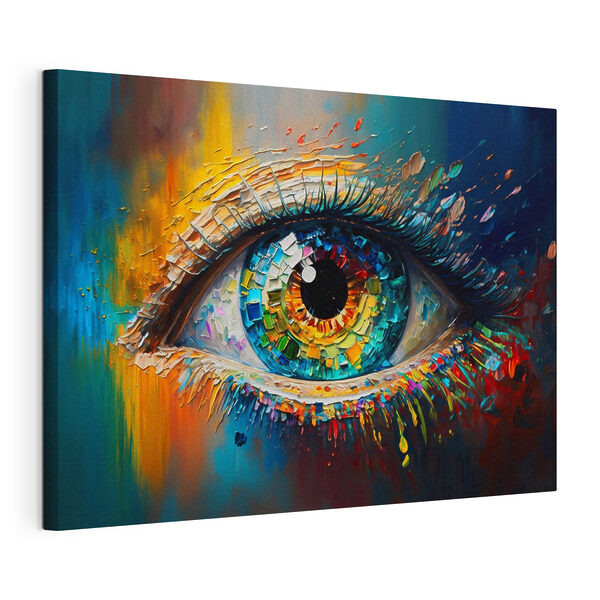 Wandbilder Ein buntes Auge mit vielen Farben