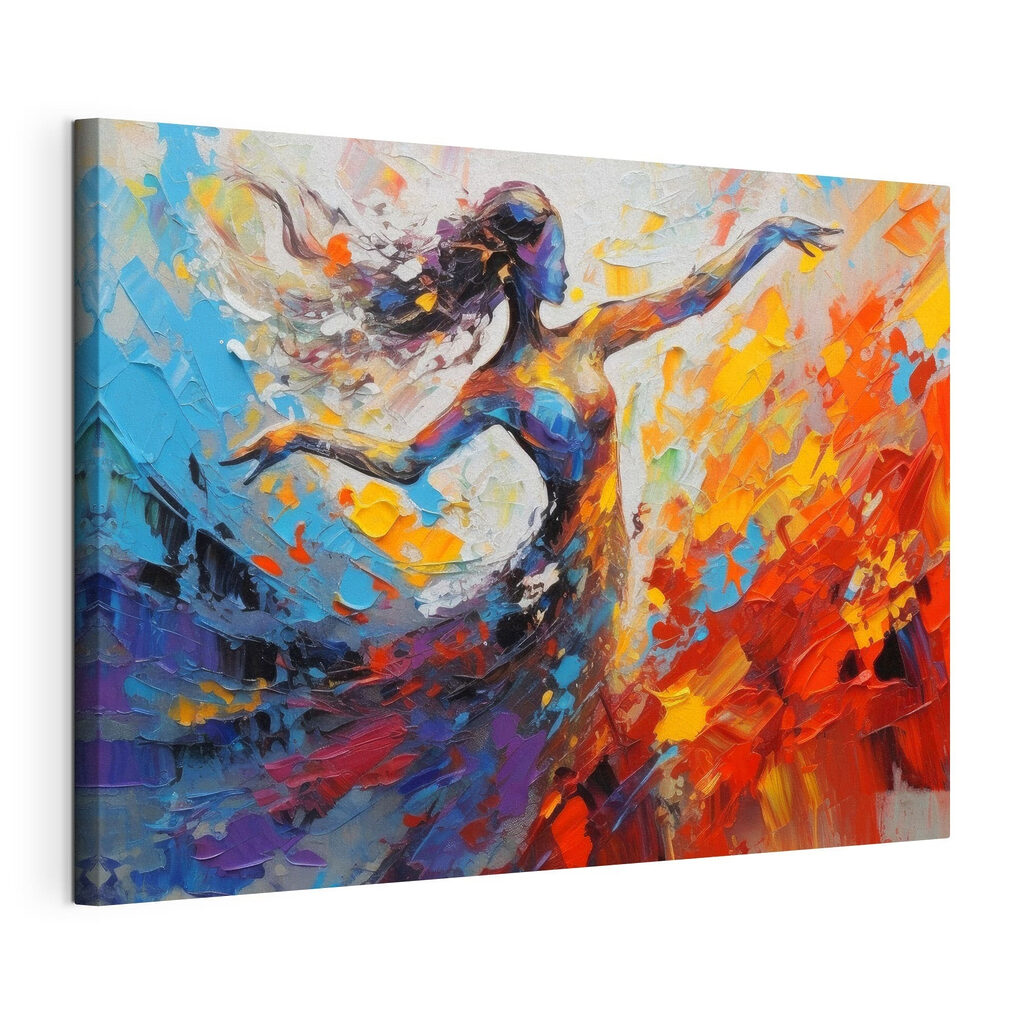 A painting of a woman dancing A painting of a woman dancing