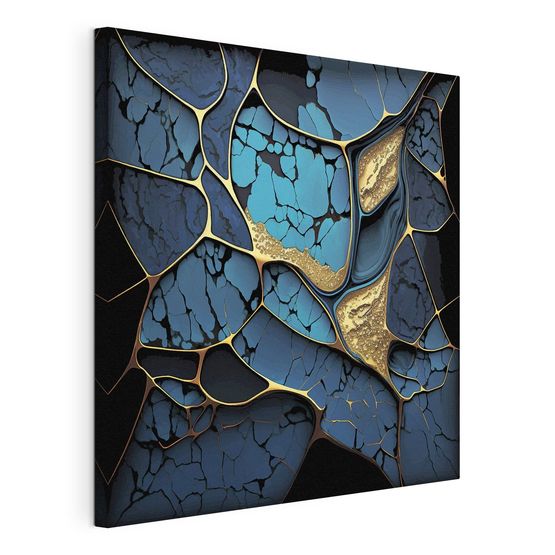 Turquoise and bronze abstract elegance