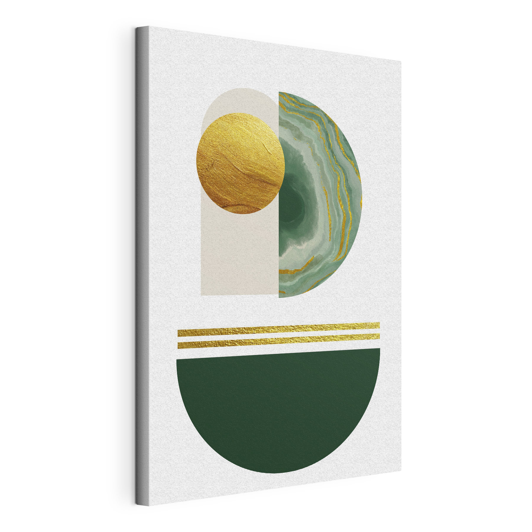 Abstract harmony in emerald and textures