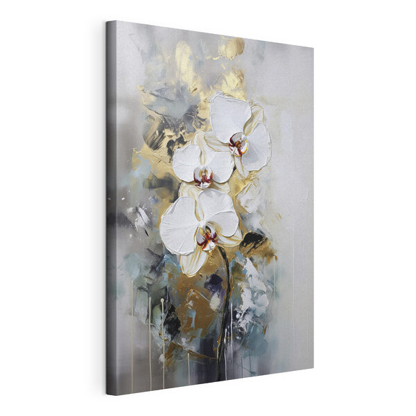 Ein Gemälde mit weißen Blumen Wandbilder Ein Gemälde mit weißen Blumen