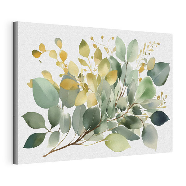 Ein Aquarell mit Blättern Wandbilder Ein Aquarell mit Blättern