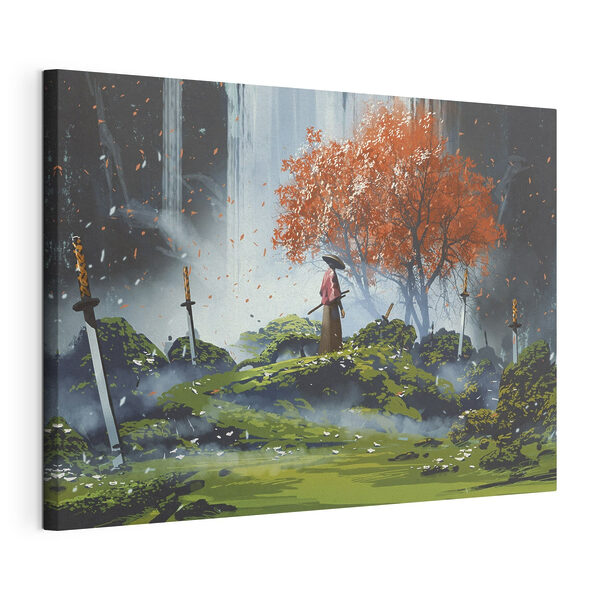 Wandbilder A person standing in a field with swords (Artikelnummer: s37105) Wandbilder A person standing in a field with swords (Artikelnummer: s37105)