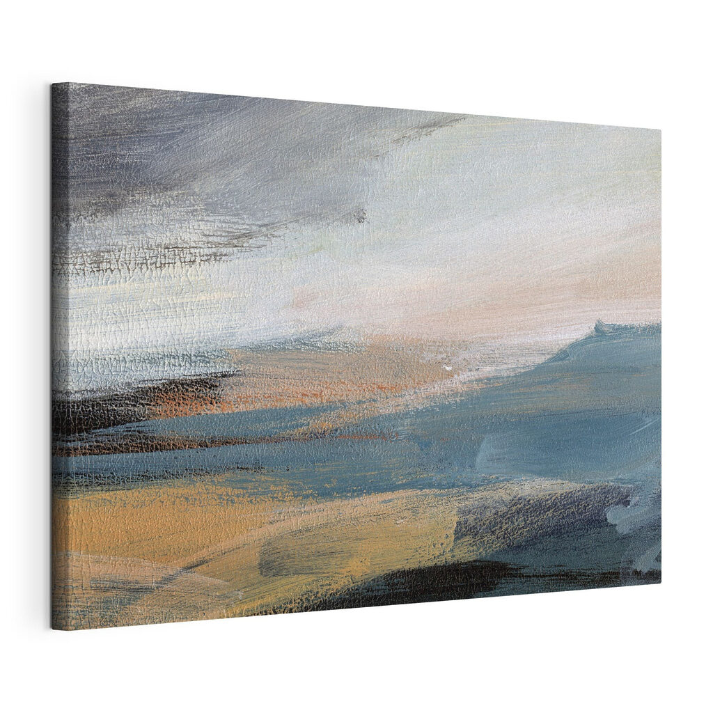 A close up of a painting
