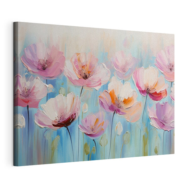 Wandbilder Ein Gemälde mit rosa Blumen (Artikelnummer: s37536) Wandbilder Wandbilder Ein Gemälde mit rosa Blumen (Artikelnummer: s37536)