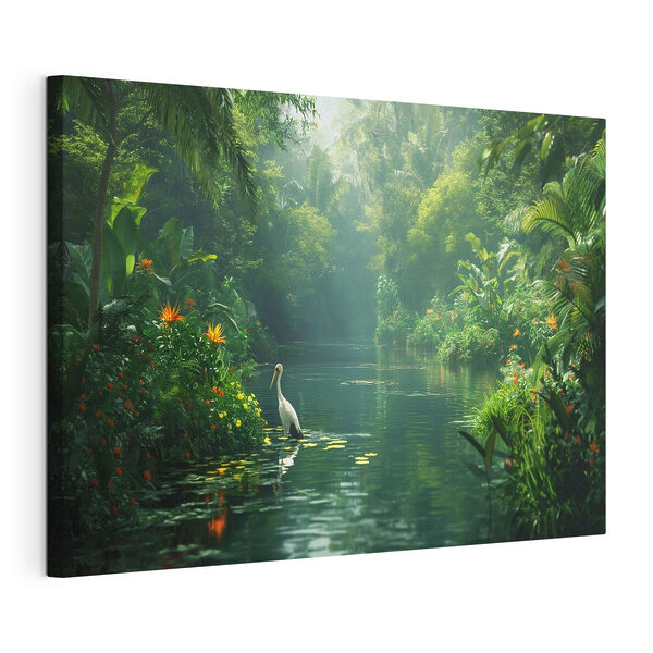 Ein Vogel im Fluss Wandbilder Ein Vogel im Fluss