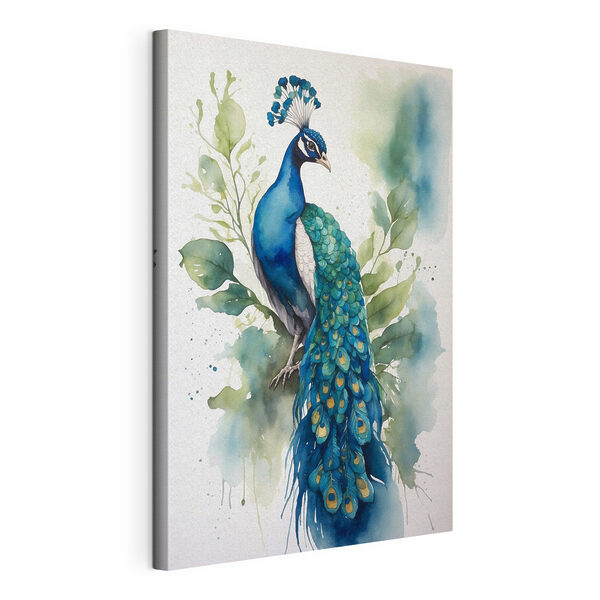 Ein Aquarell eines Pfaus Wandbilder Ein Aquarell eines Pfaus