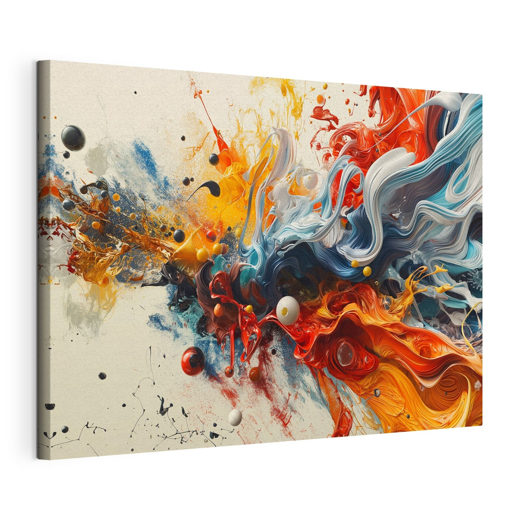 A colorful paint splashing