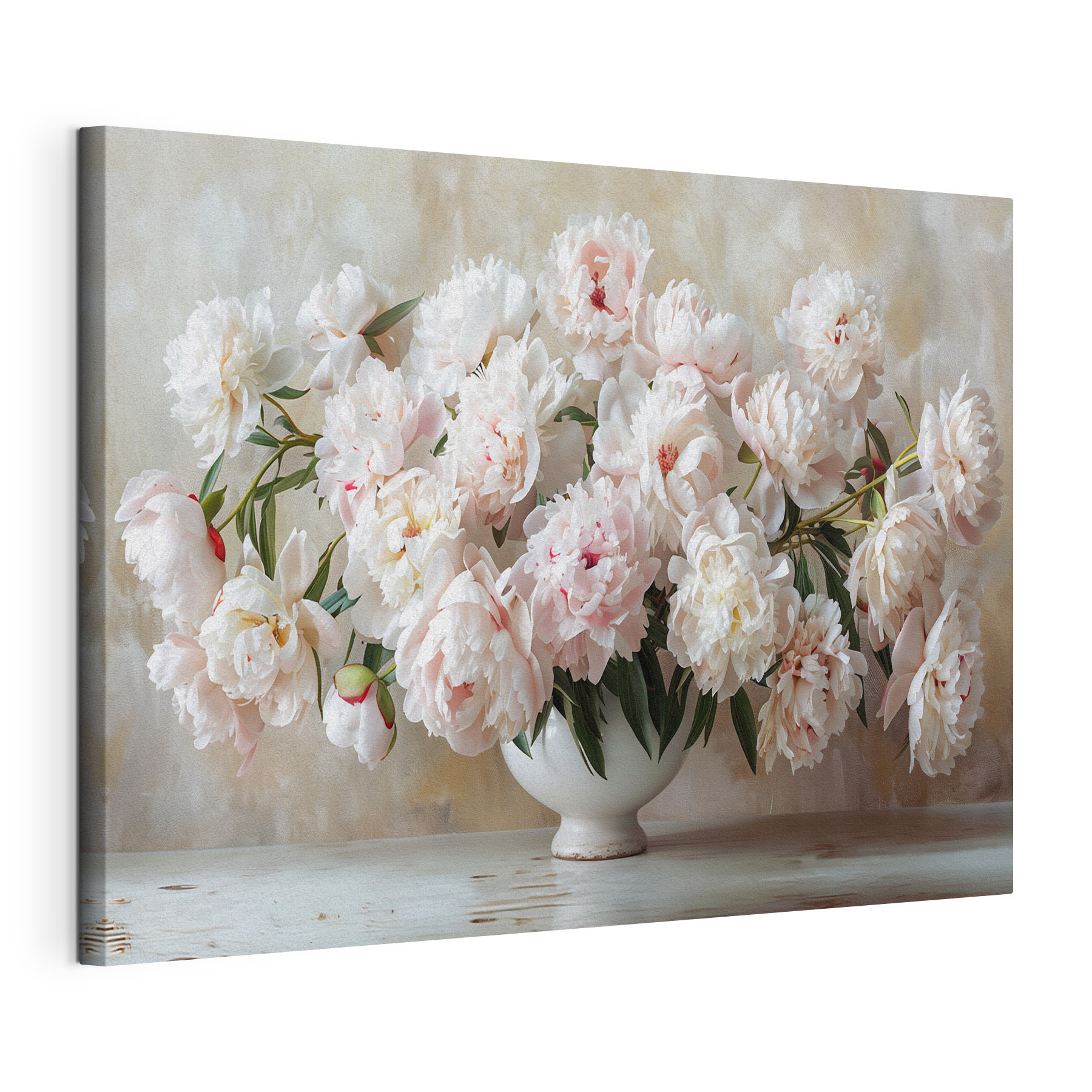 A vase of white flowers