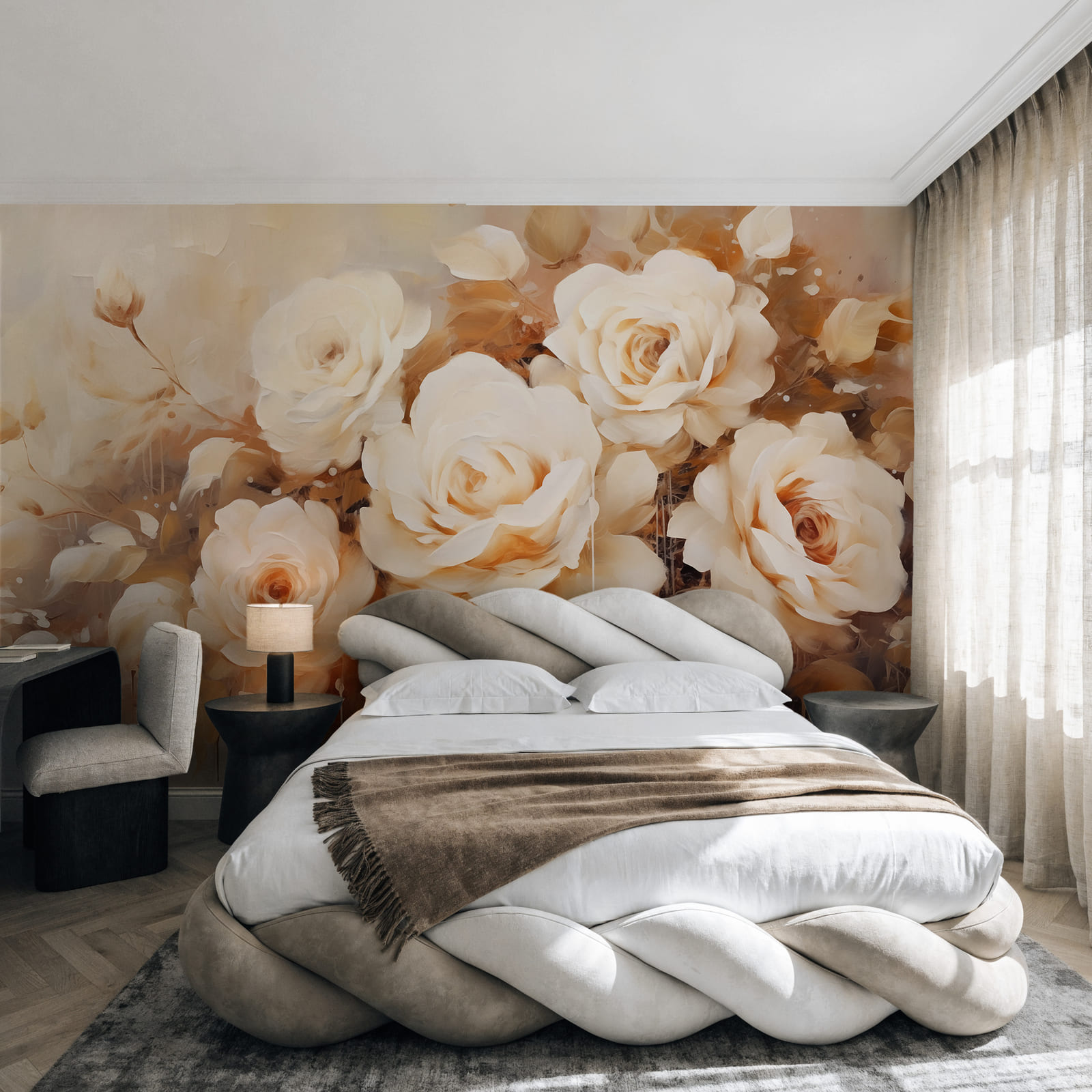 Gemälde mit weißen Rosen Gemälde mit weißen Rosen