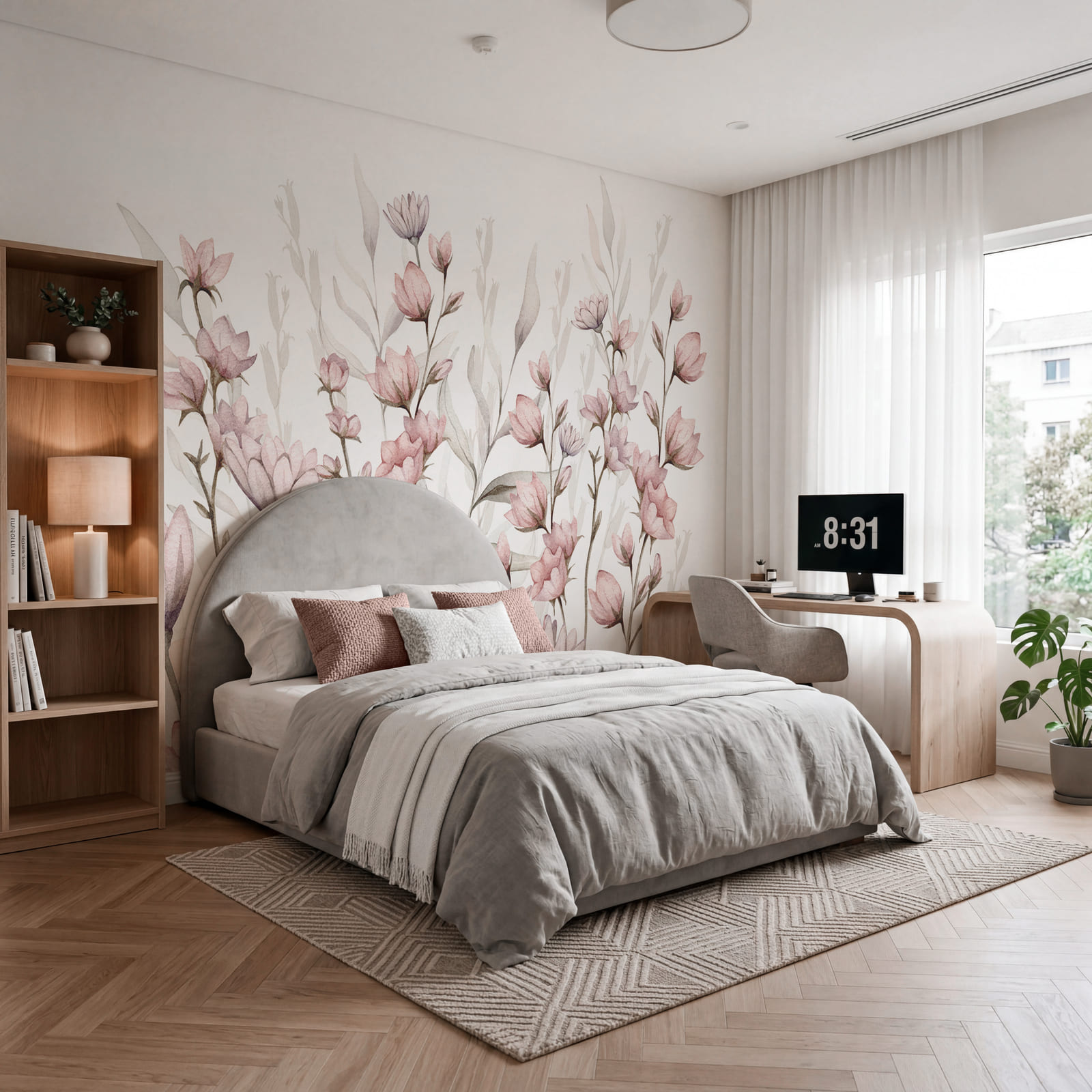 Gemälde mit Blumen und Blättern Gemälde mit Blumen und Blättern