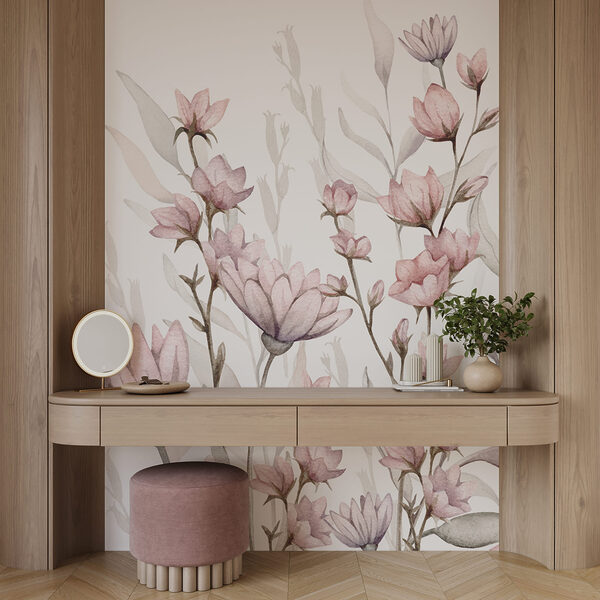 Gemälde mit Blumen und Blättern Gemälde mit Blumen und Blättern