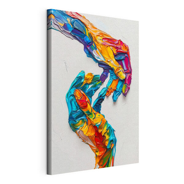 Wandbilder Eine Hand bemalt mit verschiedenen Farben (Artikelnummer: s38955) Wandbilder Wandbilder Eine Hand bemalt mit verschiedenen Farben (Artikelnummer: s38955)