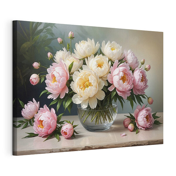 Wandbilder Eine Vase mit rosa und weißen Blumen (Artikelnummer: s38967) Wandbilder Wandbilder Eine Vase mit rosa und weißen Blumen (Artikelnummer: s38967)