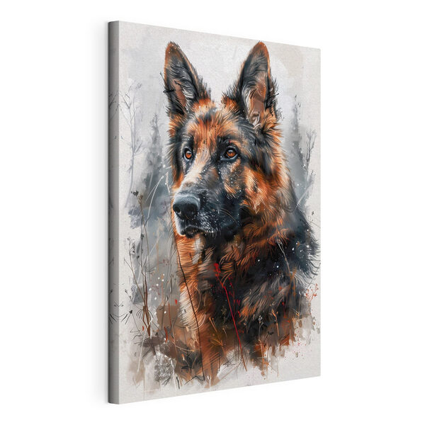 Wandbilder Ein Gemälde eines Hundes (Artikelnummer: s38995) Wandbilder Wandbilder Ein Gemälde eines Hundes (Artikelnummer: s38995)