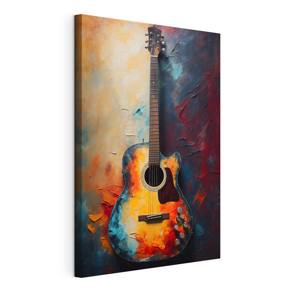 Wandbilder Wandbilder Lebendige Farben bringen die Akustikgitarre besser zur Geltung (Artikelnummer: s39002)