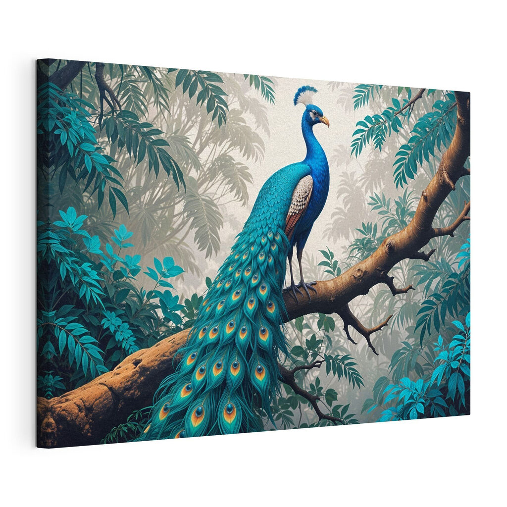 Peacock on a tree branch