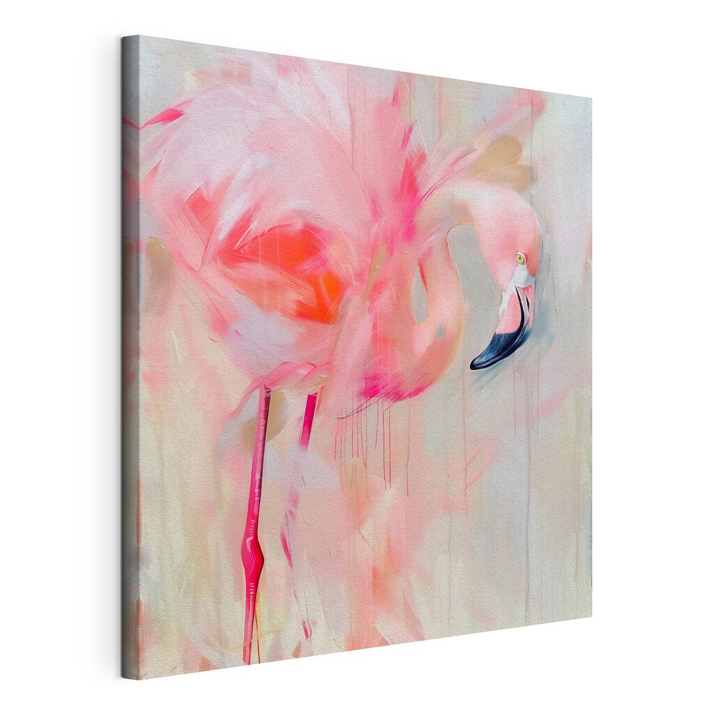 Pink flamingo with long legs