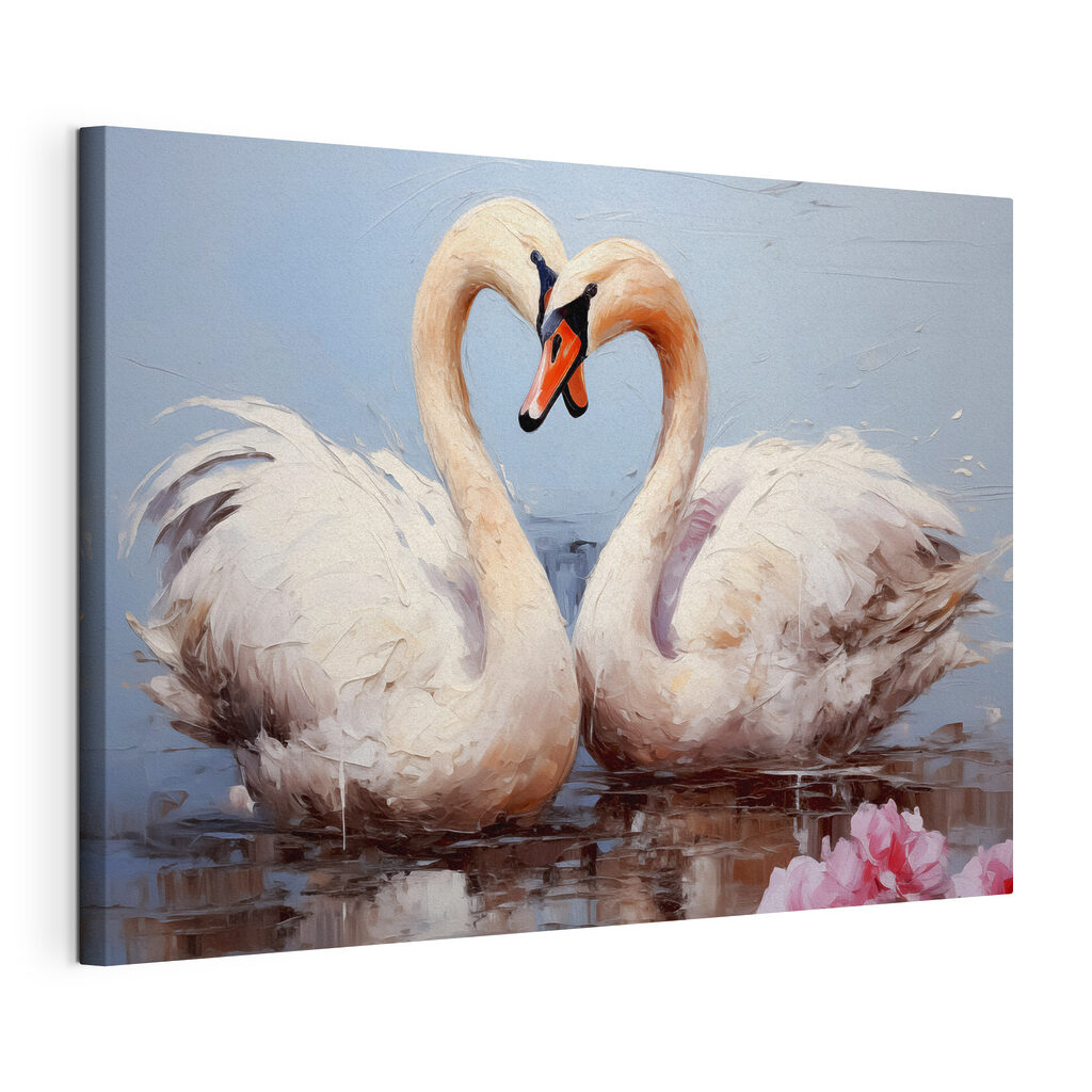 Two swans in the water