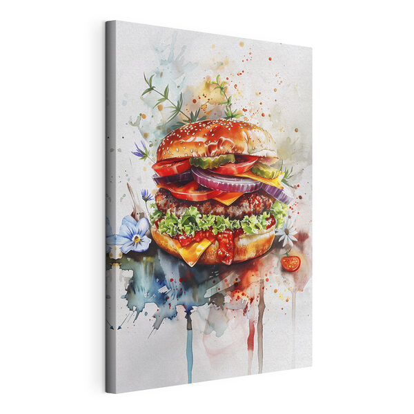 Aquarell eines Burgers Wandbilder Aquarell eines Burgers