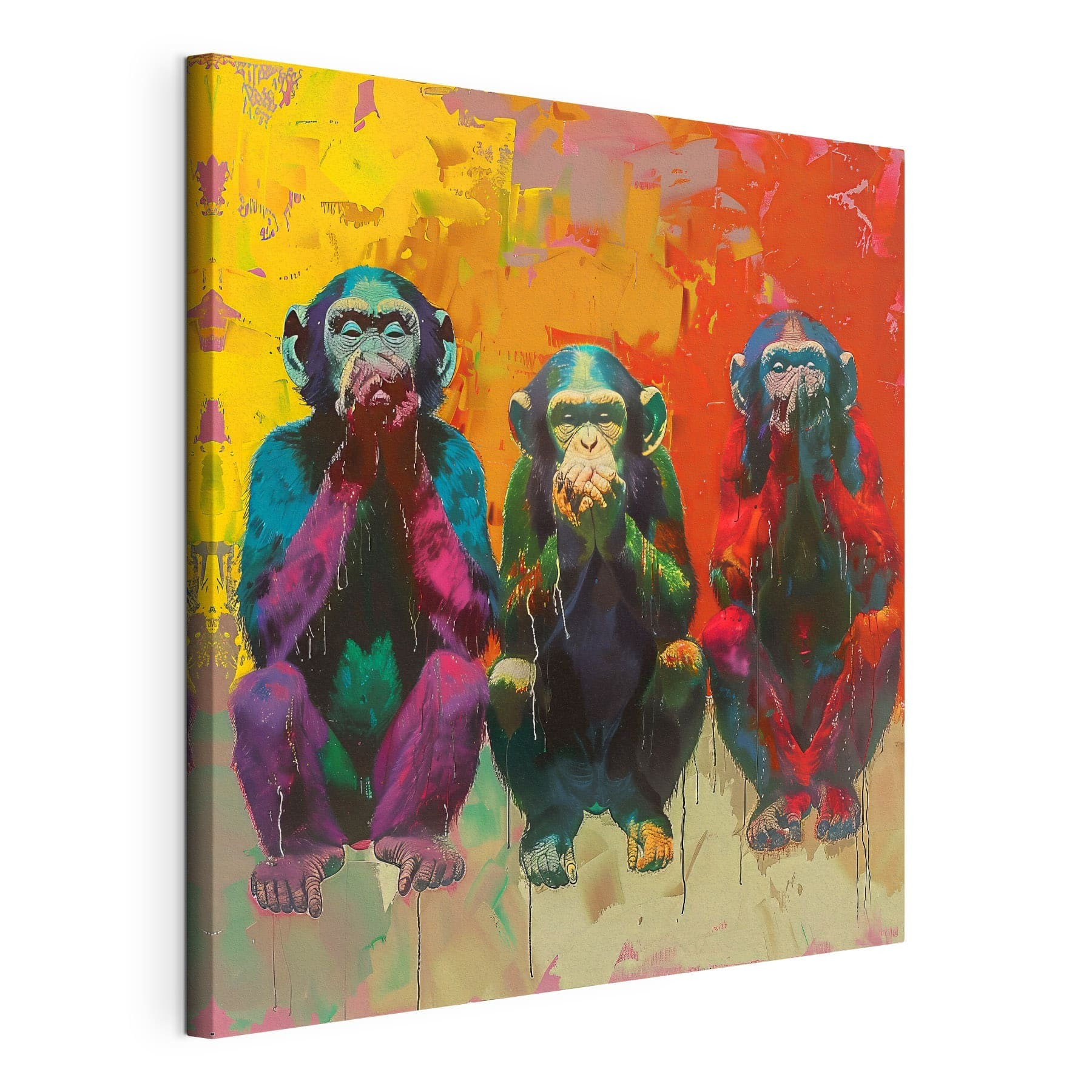 Group of monkeys sitting together
