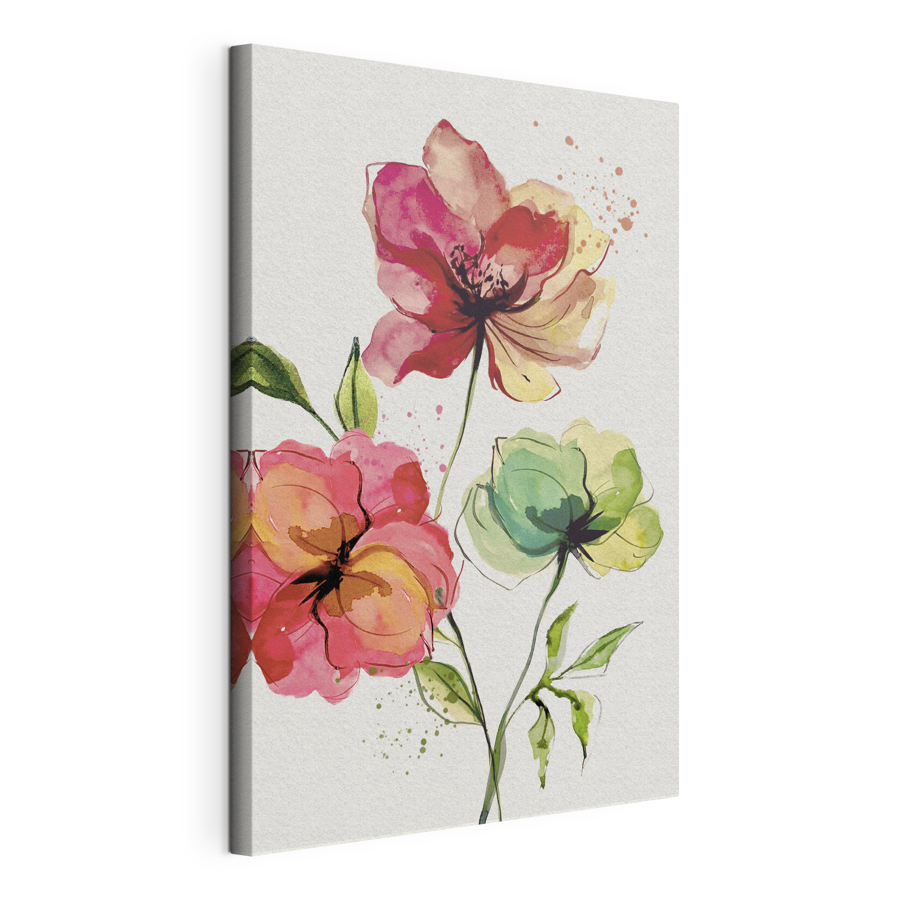 Watercolor painting of flowers