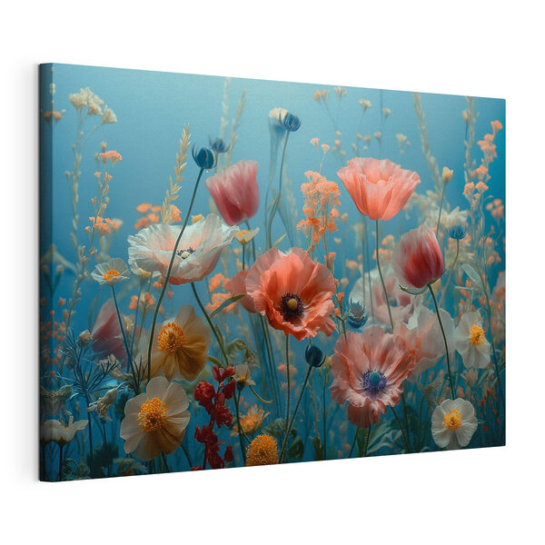 Gruppe von Blumen auf einem Feld Wandbilder Gruppe von Blumen auf einem Feld