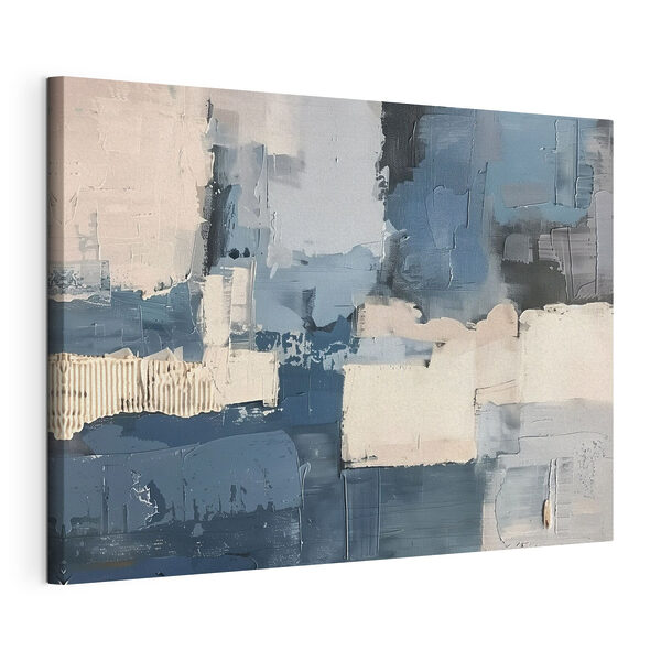 Malerei in verschiedenen Blau- und Weißtönen Wandbilder Malerei in verschiedenen Blau- und Weißtönen