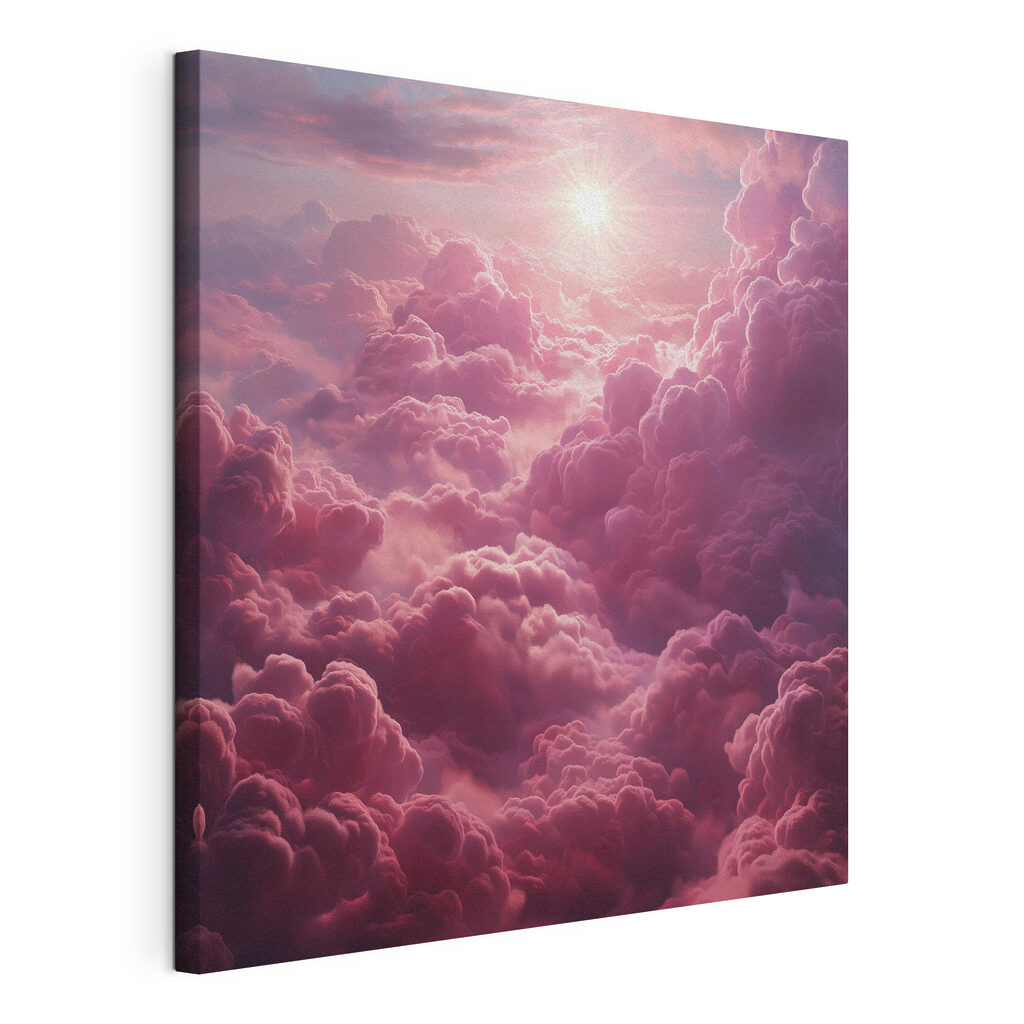 Pink clouds and the sun