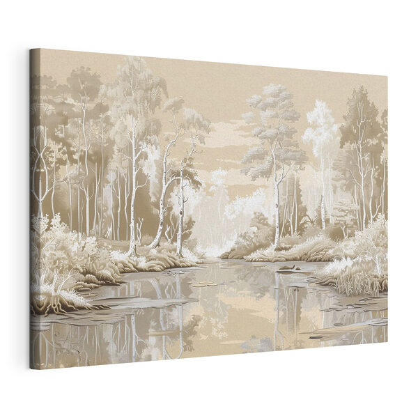 Fluss mit Bäumen und Pflanzen Wandbilder Fluss mit Bäumen und Pflanzen