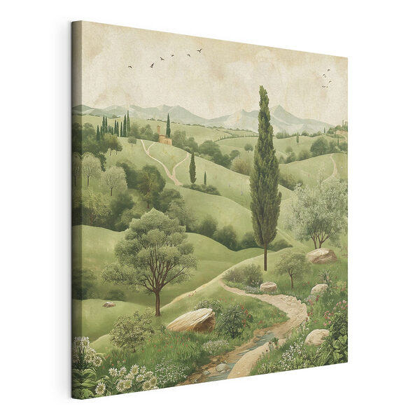 Wandbilder Landschaft mit Bäumen und einer Straße