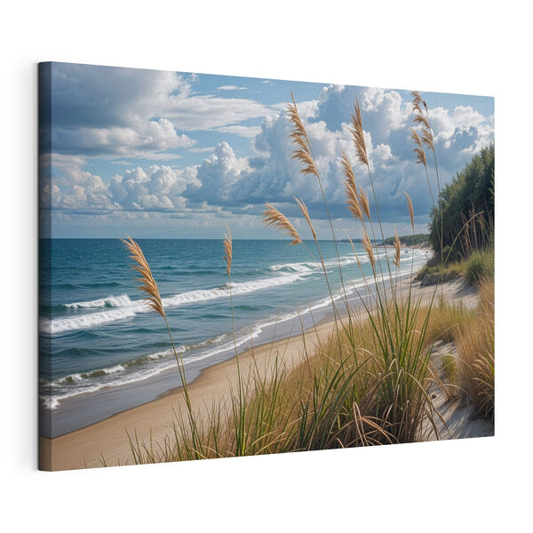 Strand mit hohem Gras und Wasser Wandbilder Strand mit hohem Gras und Wasser