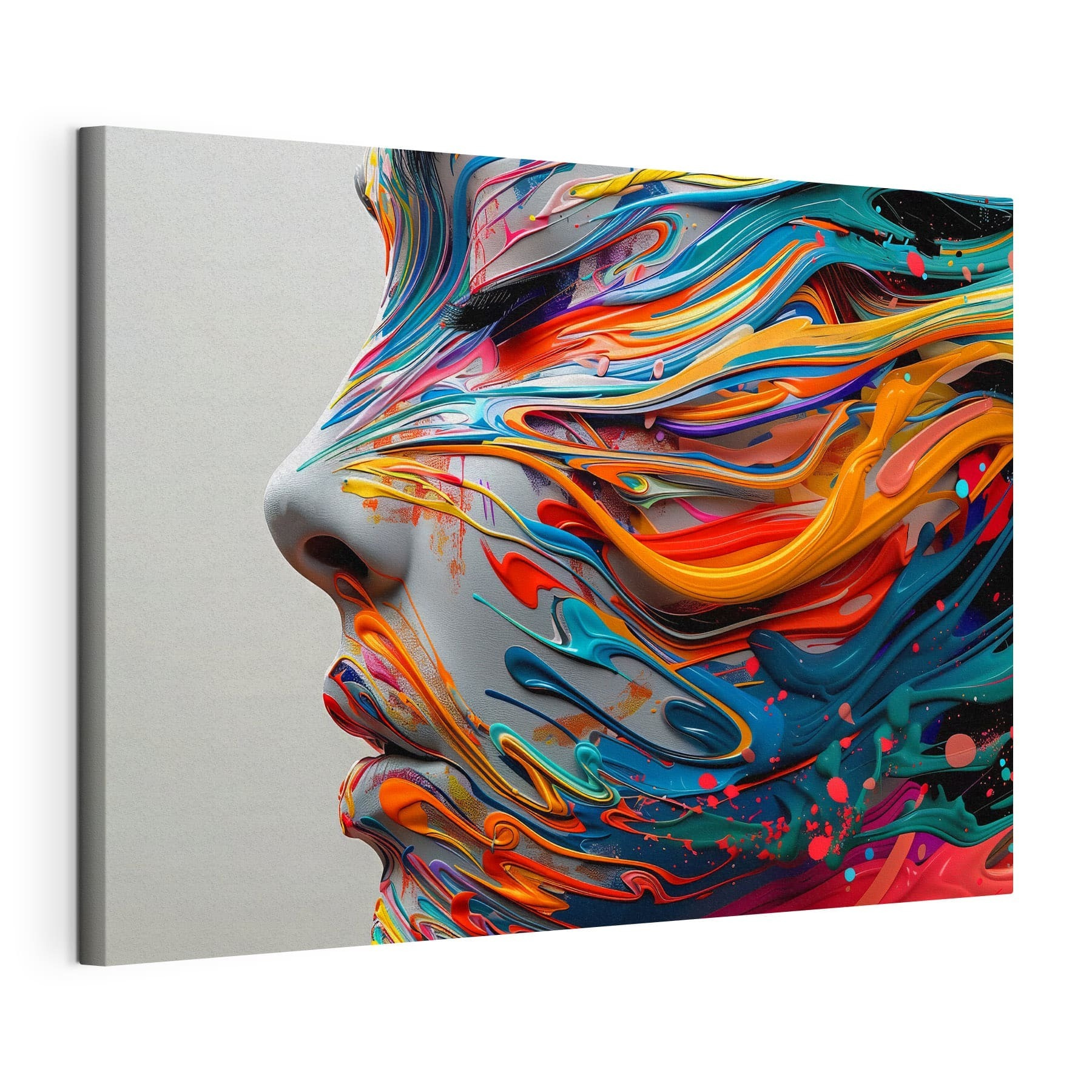 Close up of a face with paint on it