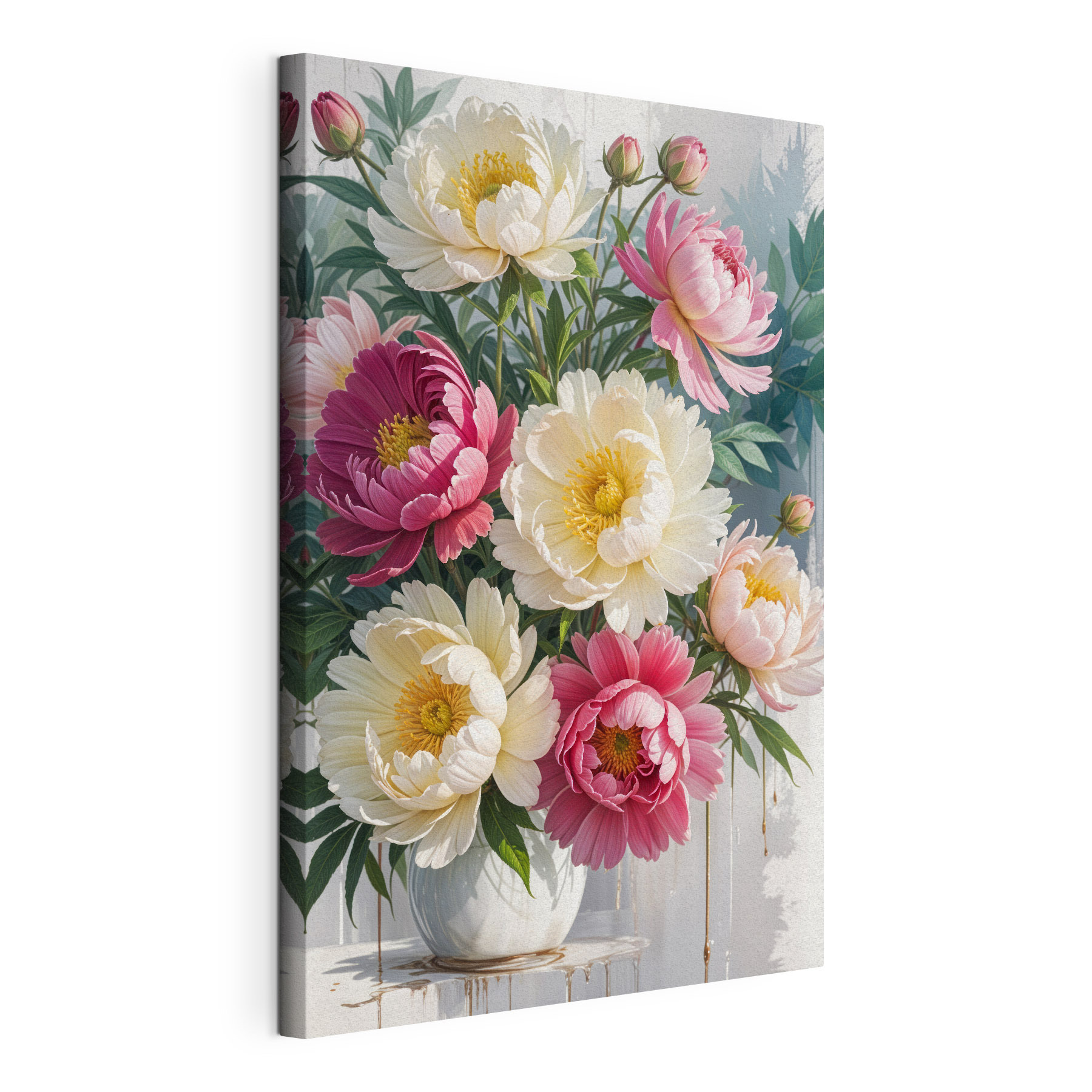 Bouquet of flowers with leaves