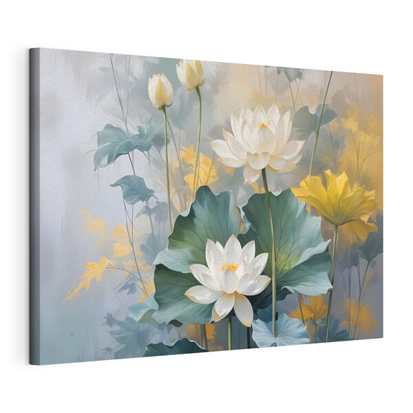Wandbilder Gemälde mit weißen Blumen und grünen Blättern (Artikelnummer: s40559) Wandbilder Wandbilder Gemälde mit weißen Blumen und grünen Blättern (Artikelnummer: s40559)