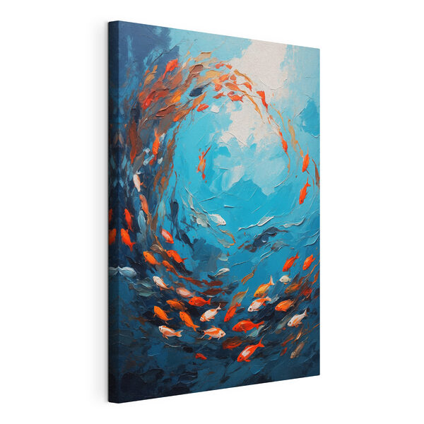 Gemälde eines im Wasser schwimmenden Fisches Wandbilder Gemälde eines im Wasser schwimmenden Fisches