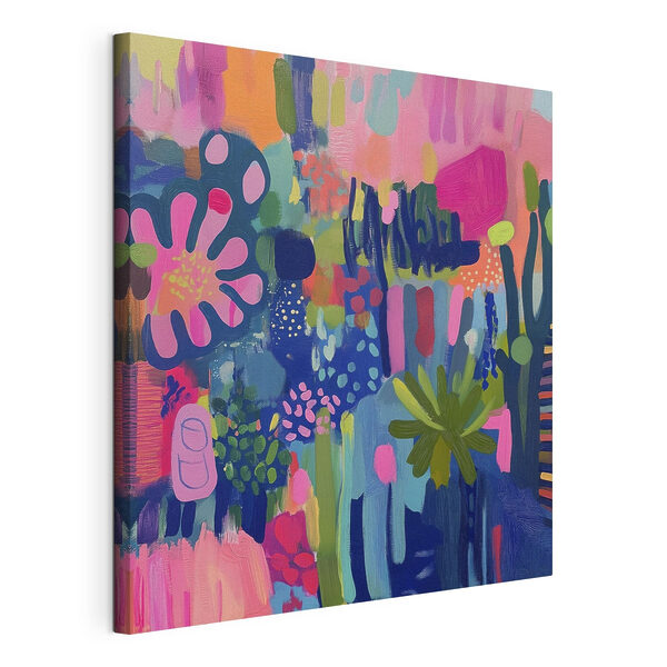 Buntes Gemälde von Blumen und Pflanzen Wandbilder Buntes Gemälde von Blumen und Pflanzen