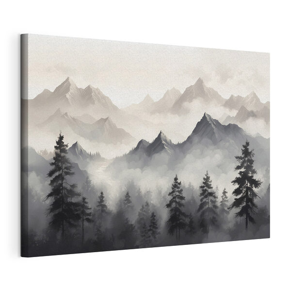 Landschaft mit Bergen und Bäumen Wandbilder Landschaft mit Bergen und Bäumen