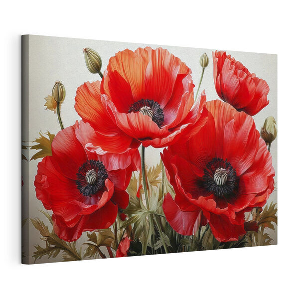 Gruppe von roten Blumen Wandbilder Gruppe von roten Blumen