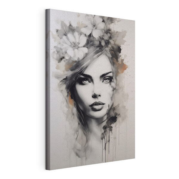 Wandbilder Wandbilder Gemälde einer Frau mit Blumen in ihrem Haar (Artikelnummer: s41077)
