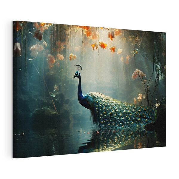 Wandbilder Pfau im Teich